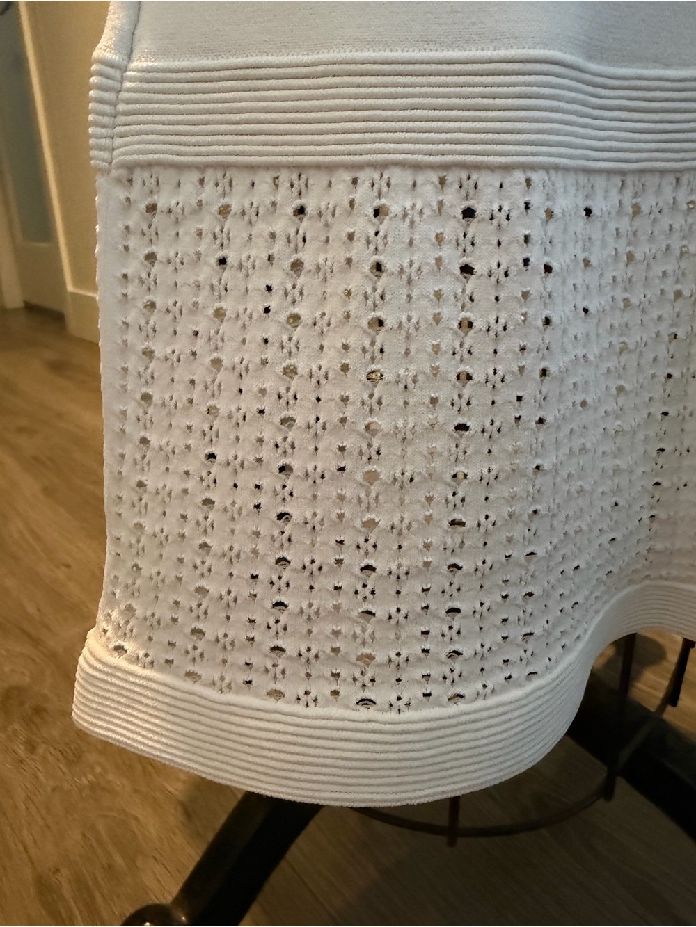 Michael Kors White Sleeveless Knit Dress with Crochet Yoke NWT - Picture 5 of 13